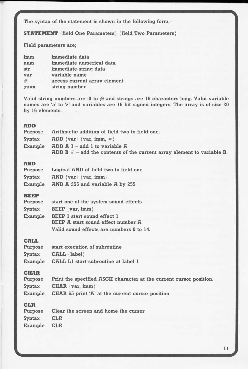 Instructions page 15