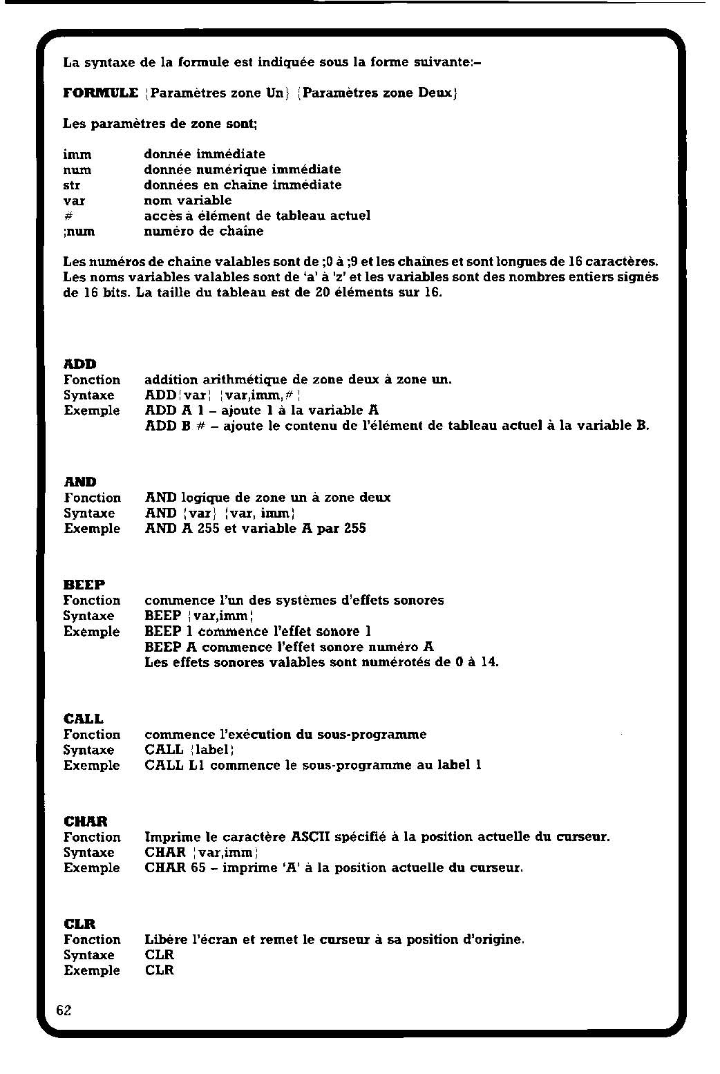Instructions page 66