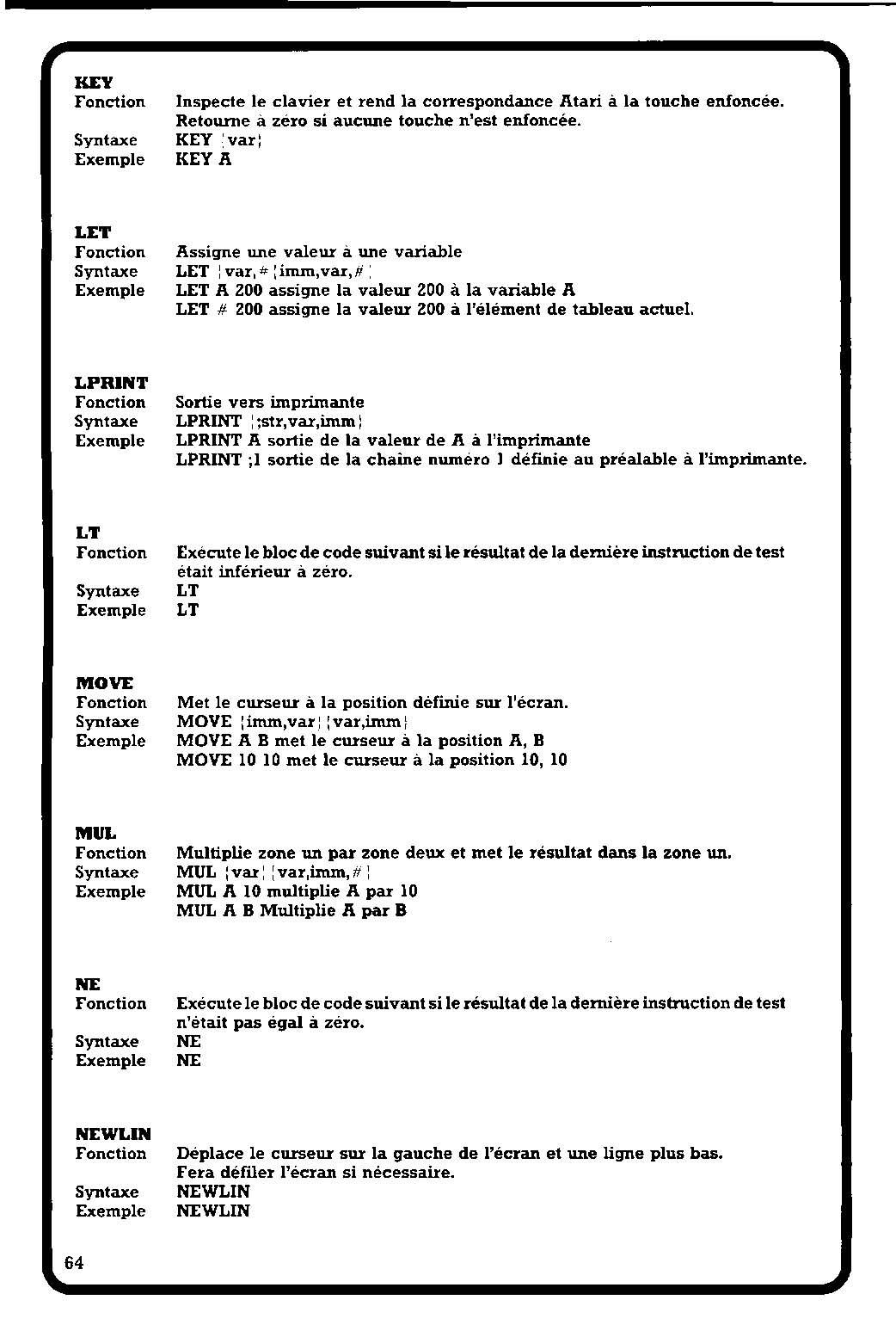 Instructions page 68