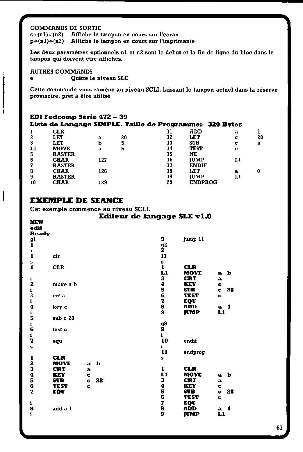 Instructions page 71