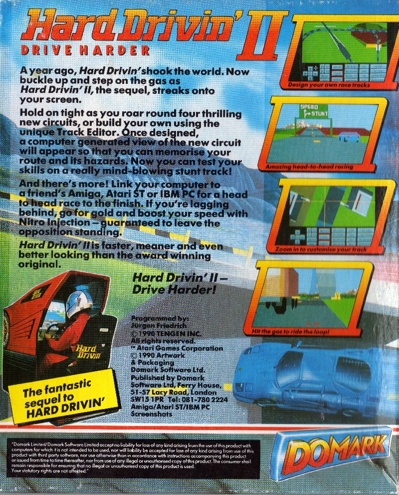 Atari ST Hard Drivin' II - Drive Harder : scans, dump, download ...