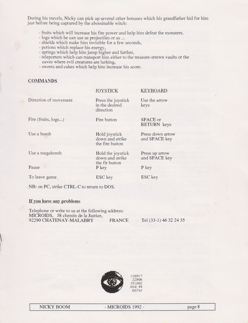 Instructions page 8