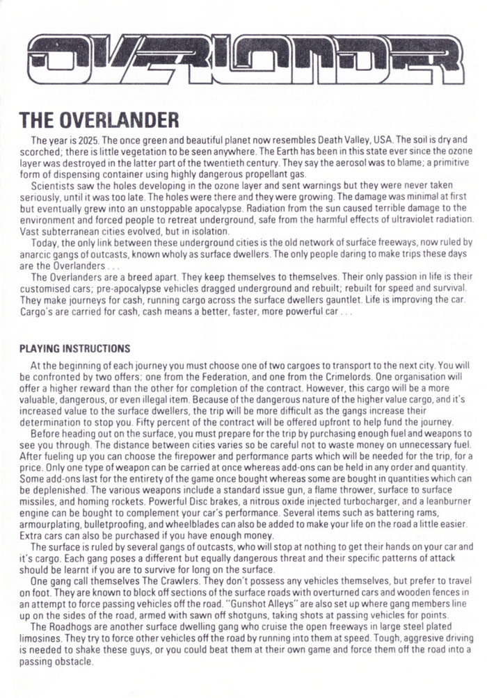 Instructions page 1