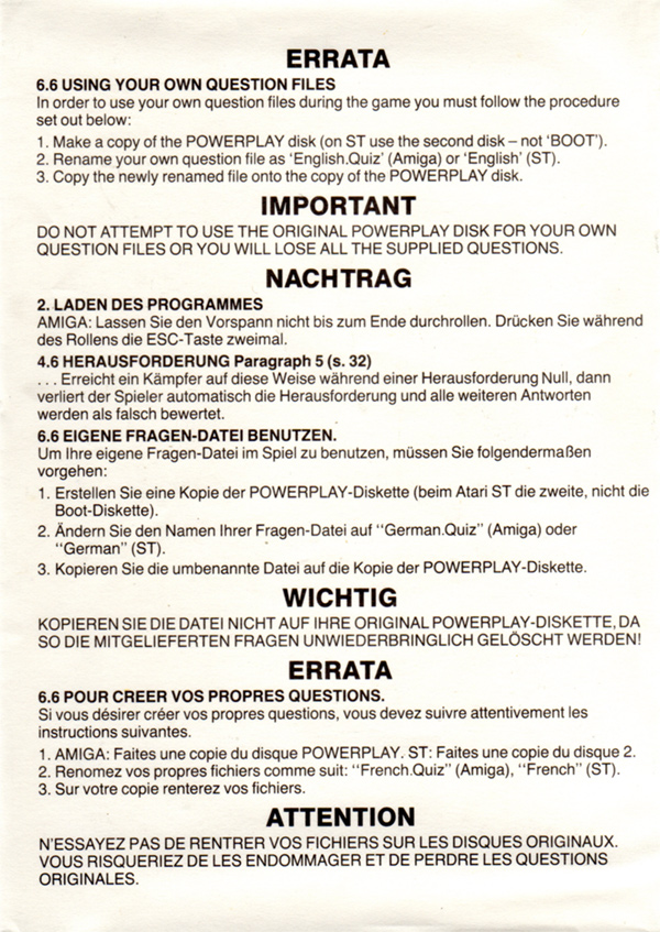 Instructions page 1