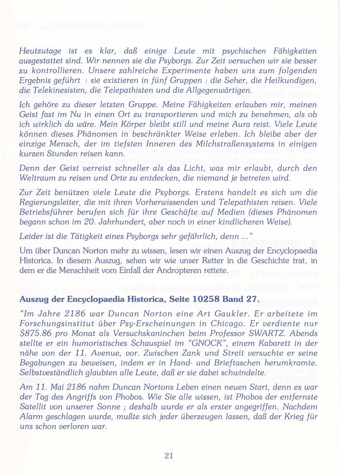 Instructions page 21