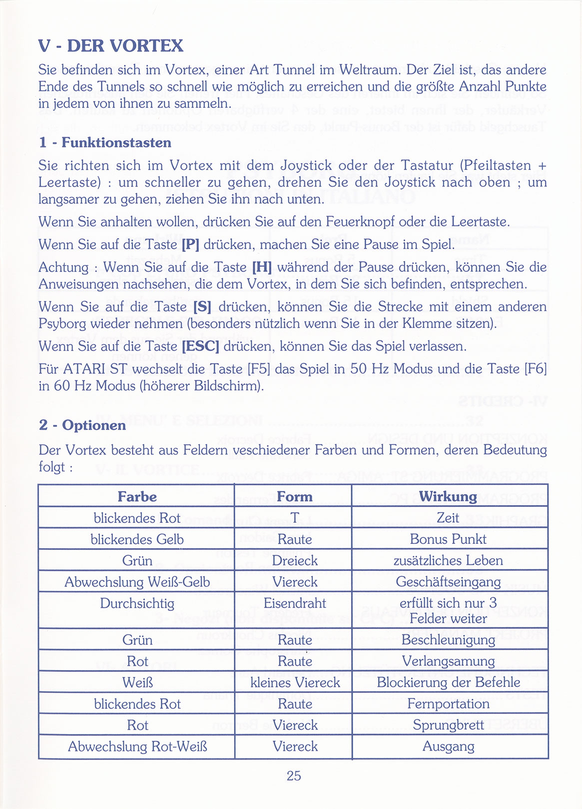 Instructions page 25