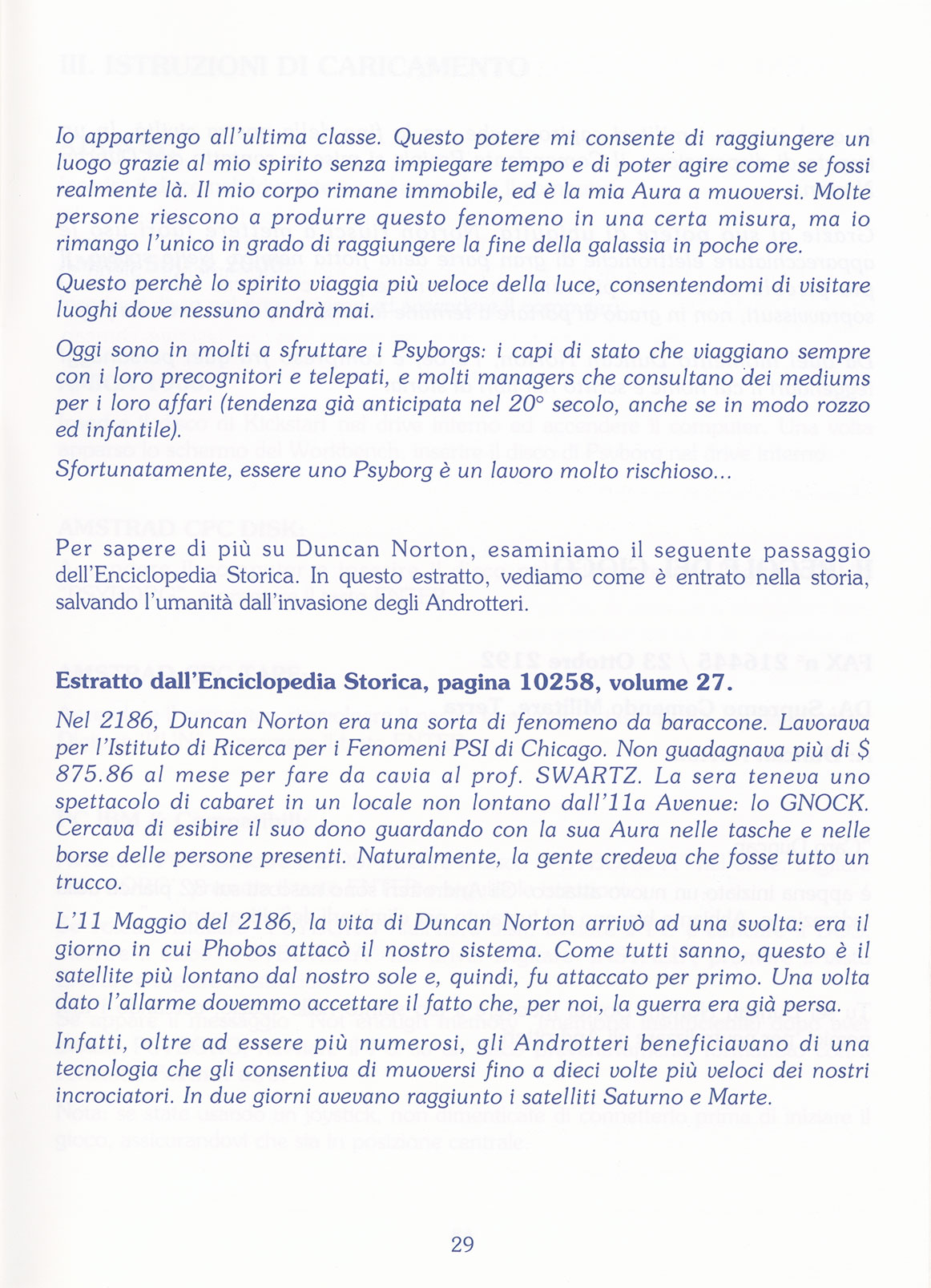 Instructions page 29
