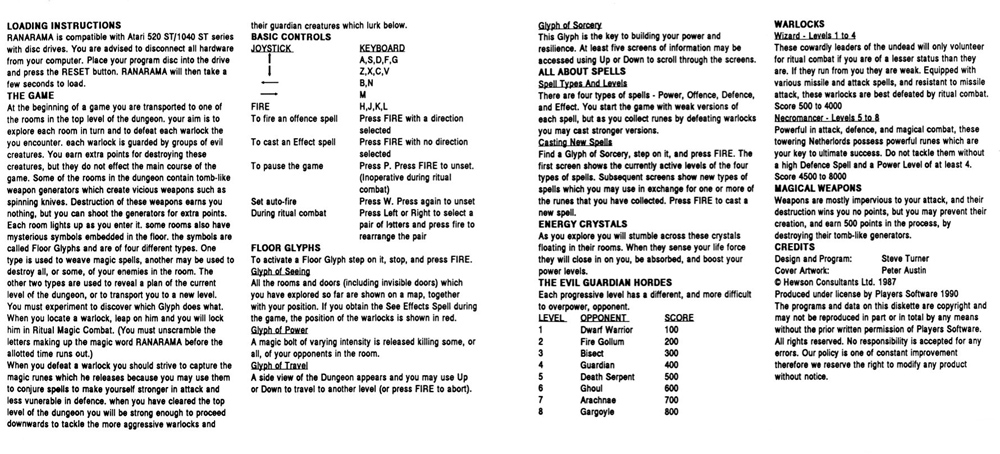 Instructions page 1