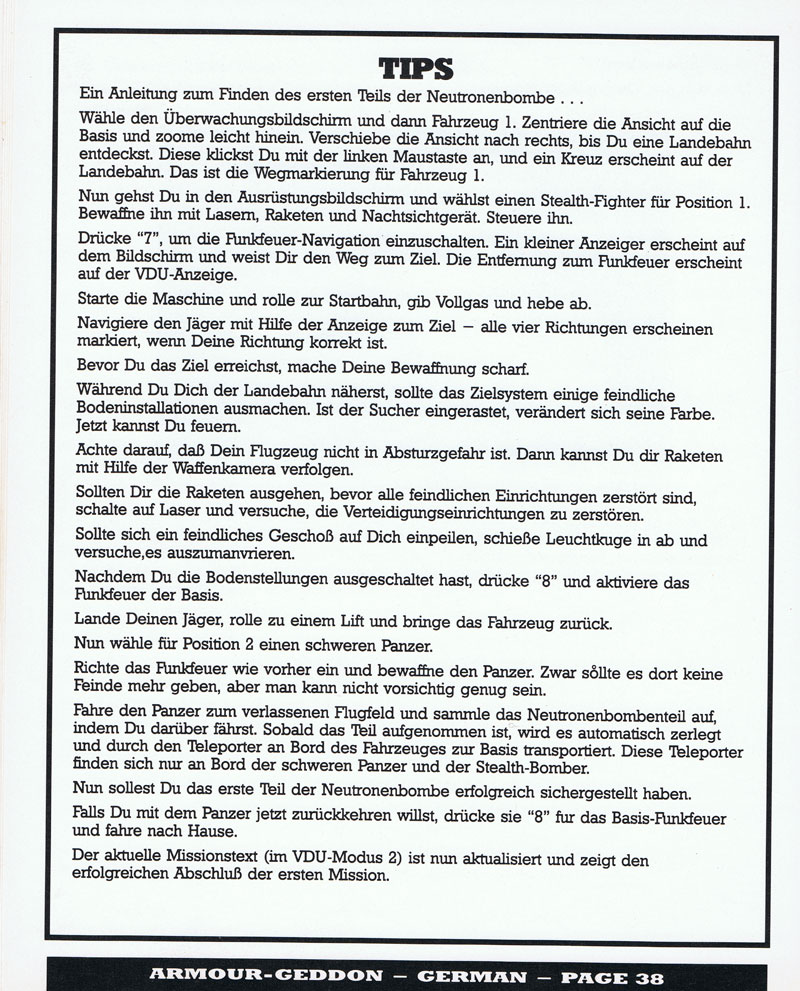 Instructions page 38