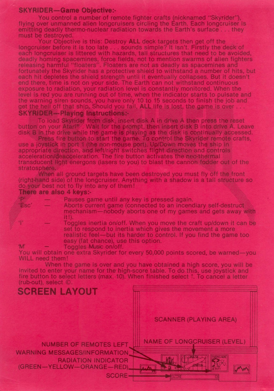 Instructions page 1