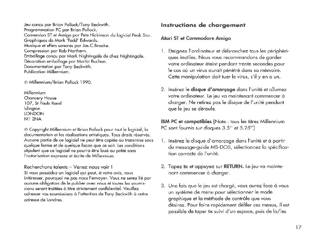 Instructions page 17