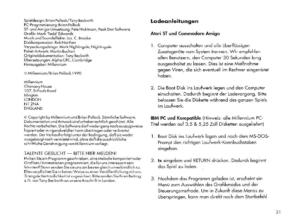 Instructions page 31
