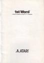 1ST Word Atari instructions