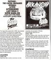 Arkanoid - Revenge of Doh Atari instructions