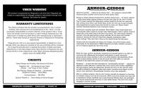 Armour-Geddon Atari instructions