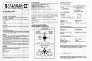Barbarian II - The Dungeon of Drax Atari instructions