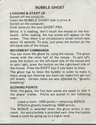Bubble Ghost Atari instructions
