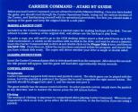 Carrier Command Atari instructions