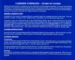 Carrier Command Atari instructions