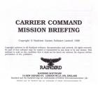 Carrier Command Atari instructions