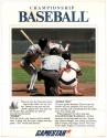 Championship Baseball Atari disk scan