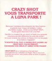 Crazy Shot Atari instructions