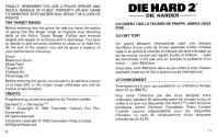 Die Hard II - Die Harder Atari instructions