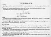 Enforcer (The) Atari instructions