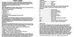 Fast Lane! - The Spice Engineering Challenge Atari instructions