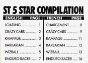 ST Five Star Atari instructions
