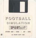 Football Simulation Atari disk scan