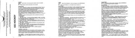 Ice Hockey Atari instructions