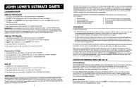 John Lowe's Ultimate Darts Atari instructions