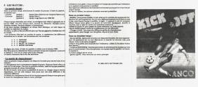 Kick Off Atari instructions