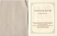 King's Quest III - To Heir is Human Atari instructions
