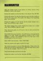 Manhunter - New York Atari instructions