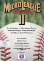 Microleague Baseball II Atari disk scan