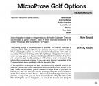 Microprose Golf Atari instructions