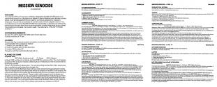 Mission Genocide Atari instructions