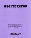 Obliterator Atari instructions