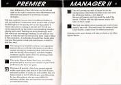 Premier Manager II Atari instructions