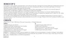 Robocop II Atari instructions