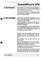Sample Wizard STe Atari instructions