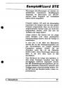 Sample Wizard STe Atari instructions