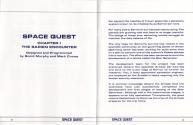 Space Quest - The Sarien Encounter Atari instructions