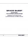 Space Quest - The Sarien Encounter Atari instructions