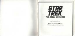 Star Trek - The Rebel Universe Atari instructions