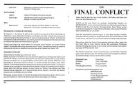 Final Conflict (The) Atari instructions