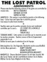 Lost Patrol (The) Atari instructions