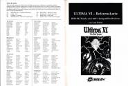 Ultima VI - The False Prophet Atari instructions